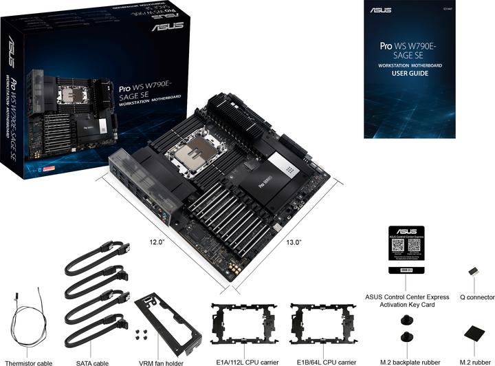 Produktbild ASUS PRO WS W790E-SAGE SE (LGA 4677, Intel W790, SSI EEB)