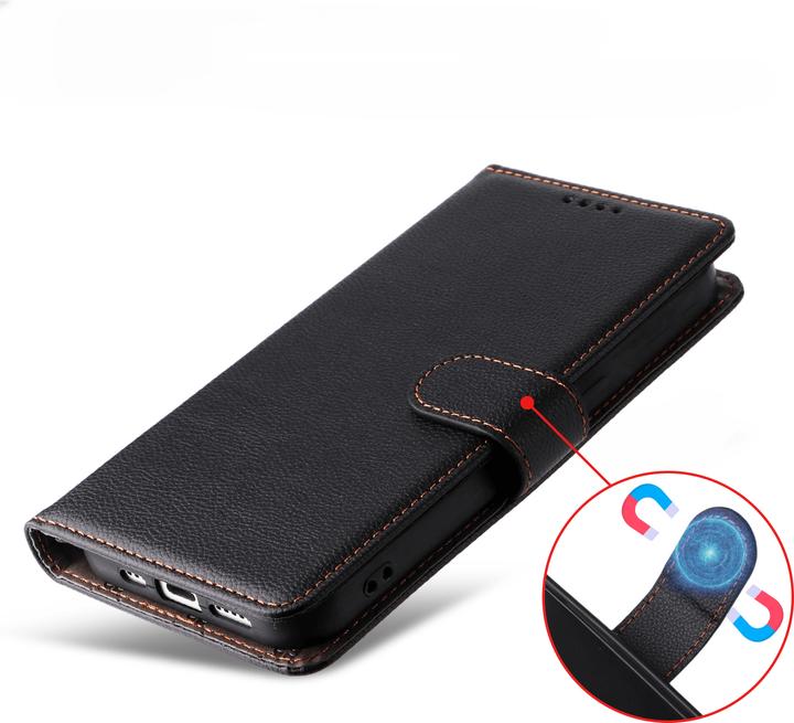 Actual product image Cover-Discount Galaxy S25 FE - Lederoptik-Hülle mit strukturierter Oberfläche (Samsung Galaxy S25 FE)