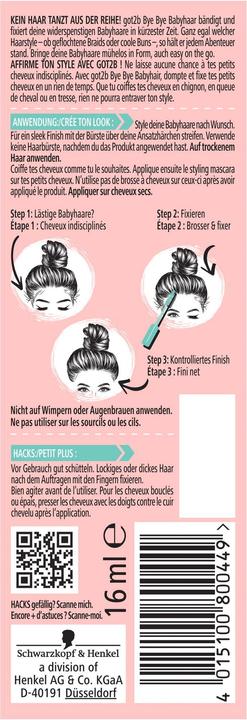 Actual product image Got2b DUPLIKAT Bye Bye Babyhair (Hair cream, 16 ml)