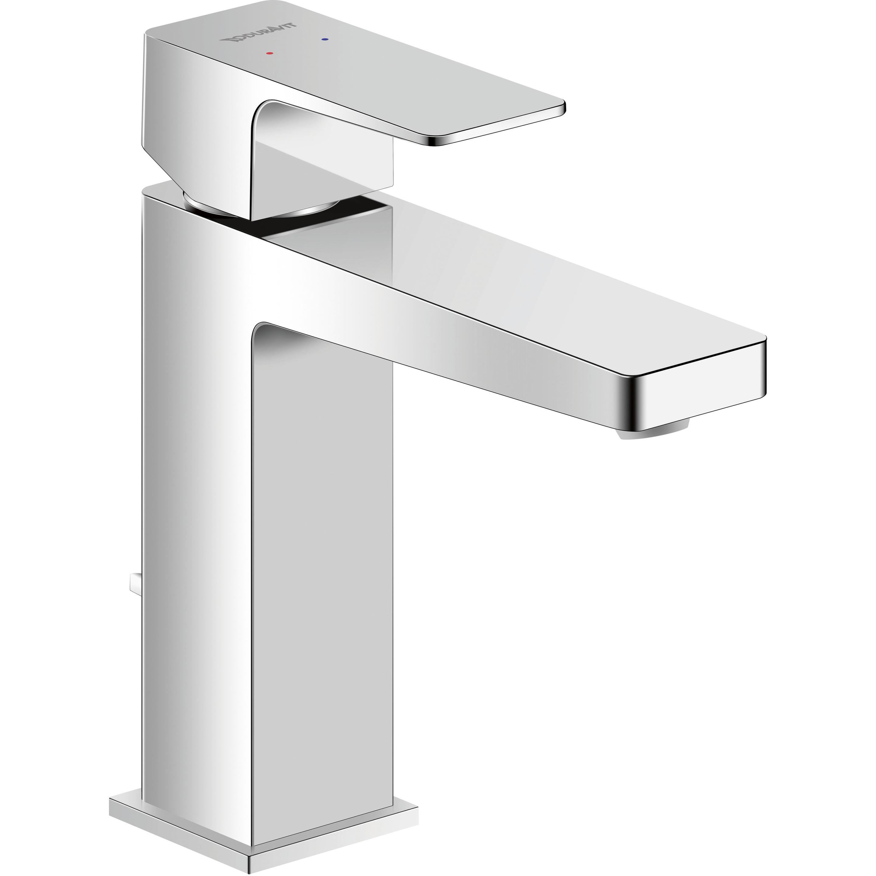 Thumbnail - Duravit, Badarmatur, Manhattan Einhebel-Waschtischmischer, Ausladung 129 mm, mit Ablaufgarnitur, MH1020001