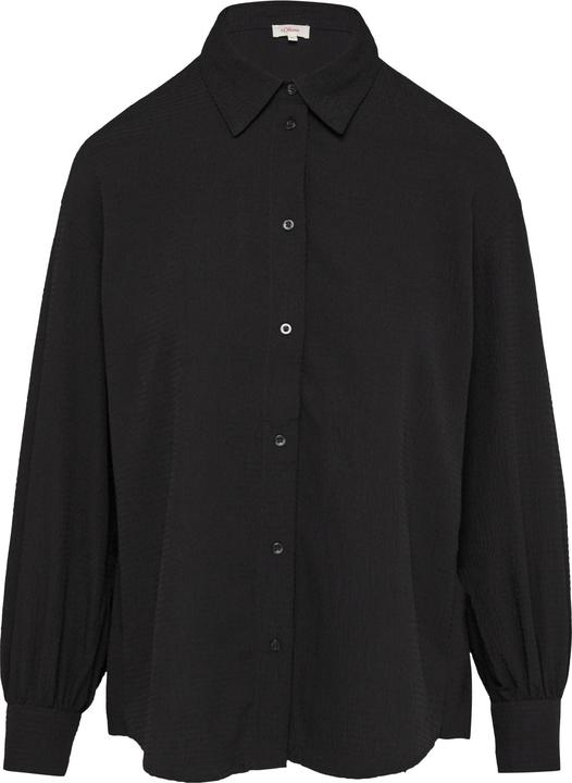 Image du produit s.Oliver Bluse Strukturierte Hemdbluse mit Raffung (40)