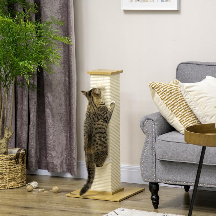 Actual product image Jamb Scratching post (80 cm, Oak+cream white)