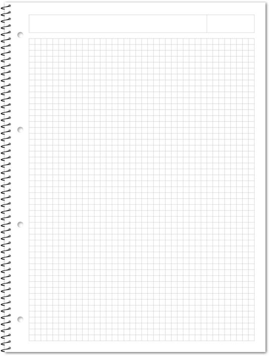 Actual product image Ursus Collegeblock A4 80 Blatt kariert weiss (A4, Checked, Hardcover)