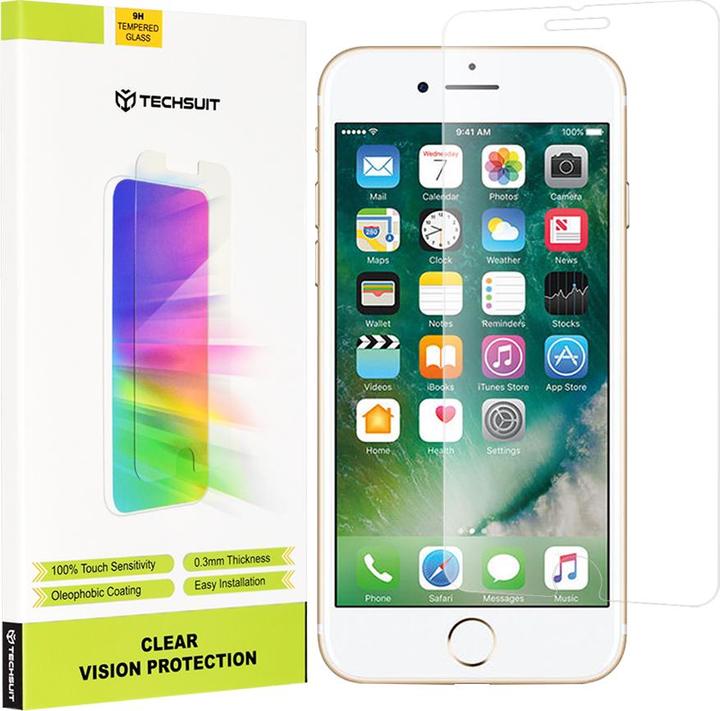 Immagine prodotto Techsuit - Clear Vision Glass - iPhone 7 / iPhone 8 / iPhone SE 2 / iPhone SE 3 - Transparent (1 pz., Apple iPhone 7, Apple iPhone 8, Apple iPhone SE (seconda generazione), Apple iPhone SE (terza generazione))