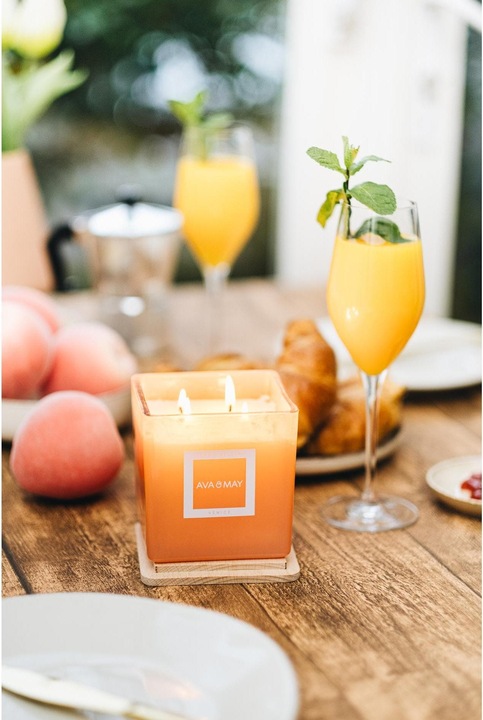 Image du produit Ava & May Duftkerze Peach Bellini 450 gr, Eigenschaften: Keine