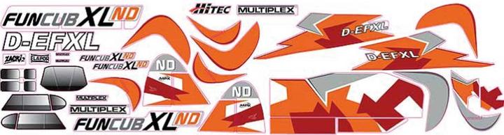 Actual product image Multiplex Decal sheet FunCub XL ND
