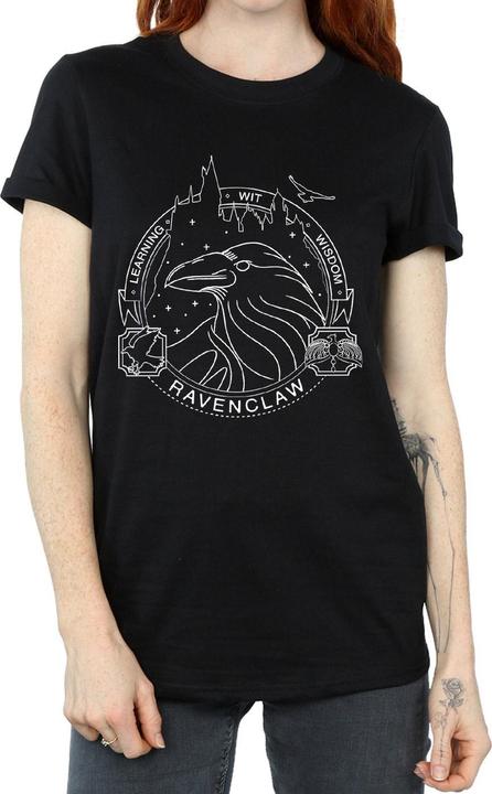 Actual product image Womens/Ladies Ravenclaw Seal Cotton Boyfriend T-Shirt (XL)