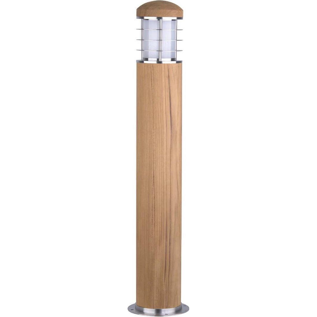 Elstead Lighting, Gartenbeleuchtung, Poole Aussen-Stehleuchte E27 67cm Rostfreier Stahl und Teakholz IP55 (E27, IP55)
