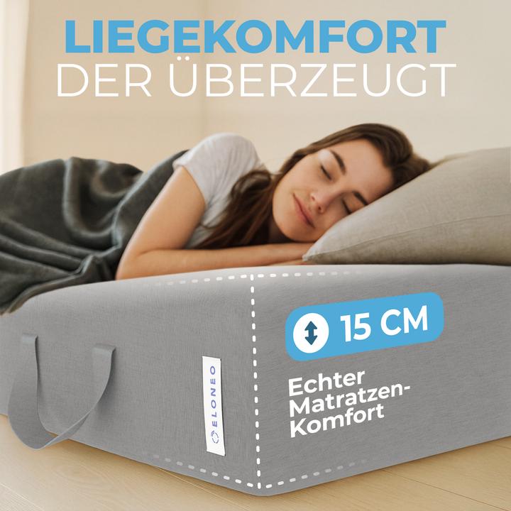 Produktbild Bestschlaf Klappmatratze, 3-teilige Faltmatratze, Reisebett, Gästematratze (75 x 195 cm, Schaumstoffkern)