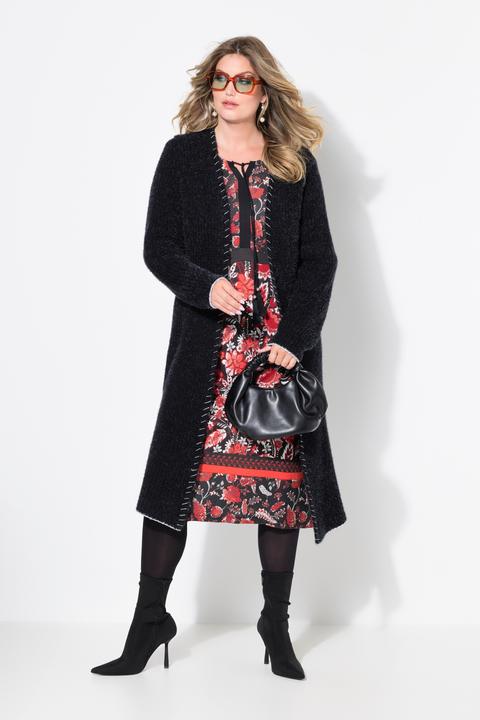 Produktbild Miamoda Strickjacke, extra lang, Ausschnitt mit Zierstich (56)