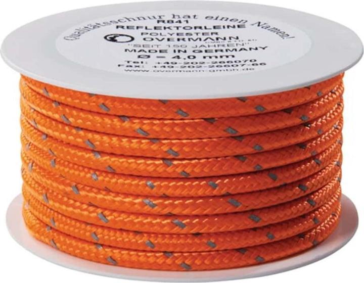 Image du produit Overmann Cordon réfléchissant Safety Reflector longueur 100 m Ø 4 mm polyester orange (100 m)