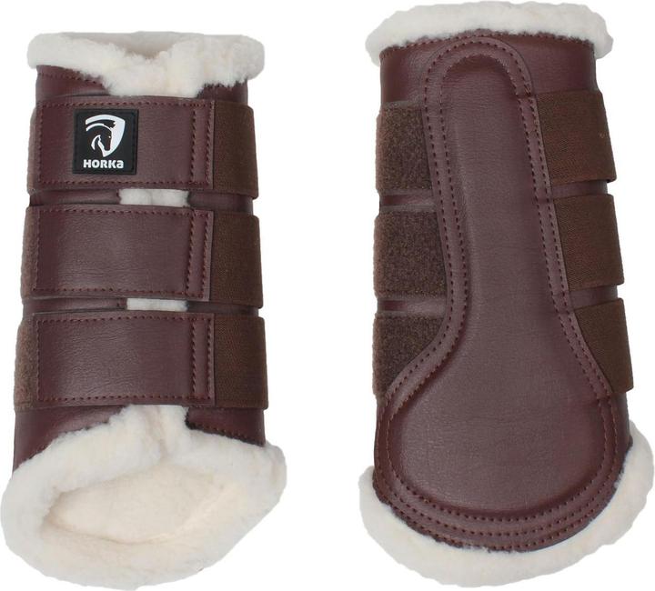 Horka Guêtres pour cheval fermées avec fourrure