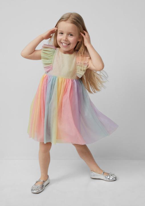 Image du produit S.Oliver Kleid Ausgestelltes Kleid aus Mesh in Regenbogenfarben (98)