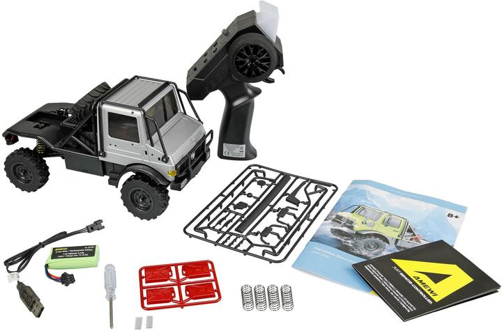 Actual product image Amewi Mercedes-Benz Unimog U4000 Scale Crawler 4WD 1:18 RTR grau