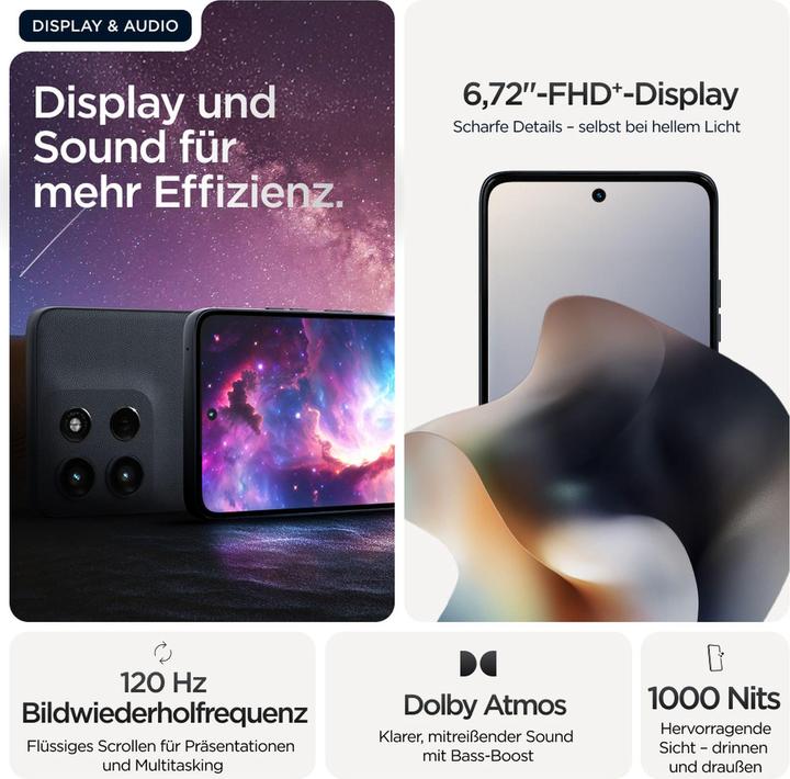 Actual product image Motorola G56 5G Business Edition/8/256/B (256 GB, Black Oyster, 6.72", Hybrid Dual SIM)