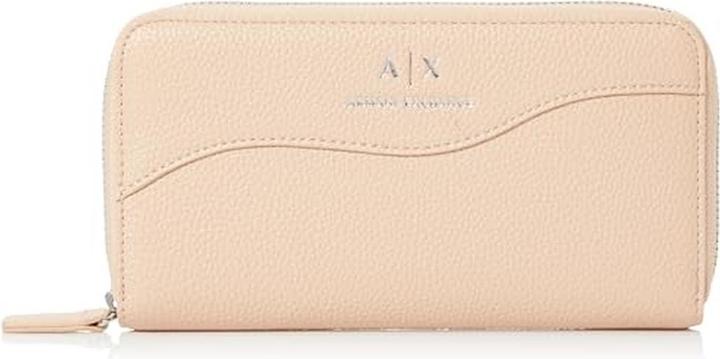 Actual product image Armani Exchange Essential Wave Silver Logo Bi-Fold Wallet