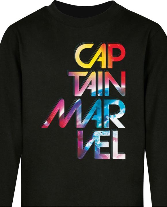 Produktbild Absolute Cult Kids Captain Marvel - Galactic Text Longsleeve - 135397 (158, 164)