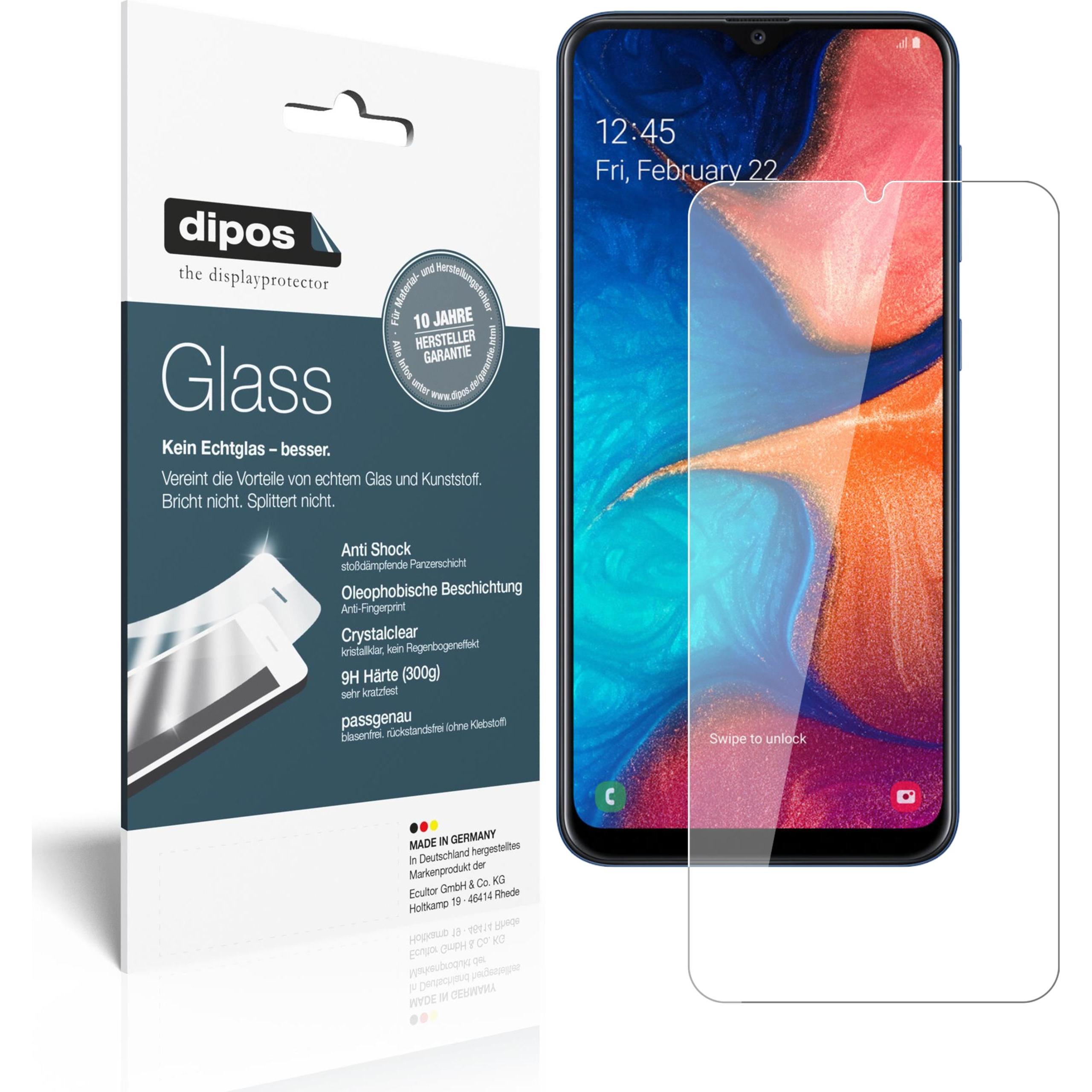 Dipos Displayschutz Anti-Shock (1 Stück, Samsung Galaxy A20e), Smartphone Schutzfolie, Transparent