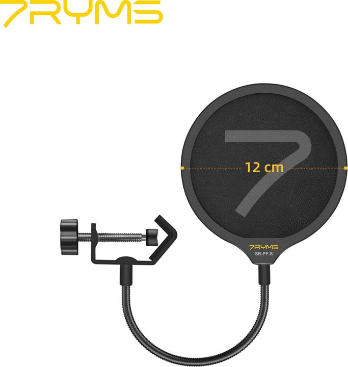 Produktbild 7Ryms 360° Adjustable Microphone Pop Filter with Dual-layer Mask Shield