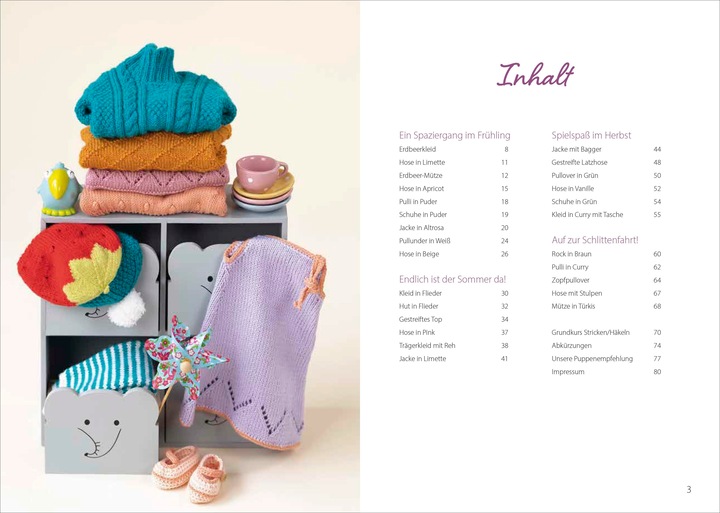 Produktbild Niedliche Puppenkleidung stricken