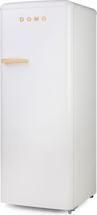 Produktbild Domo Retro mrazák - bílý s dekorací dřeva - DO91711R (Freistehend, 155 l)