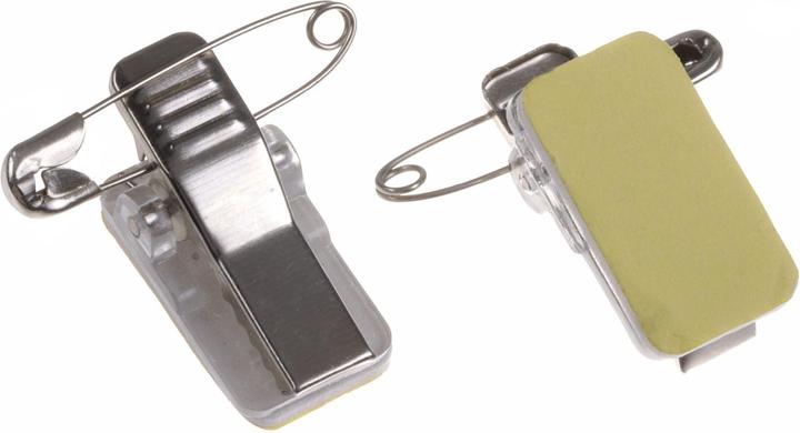 Produktbild Europel Kombiklemme, selbstklebend, 23 x 13 mm aus Kunststoff/Metall, zum Anbringen an Ausweishaltern