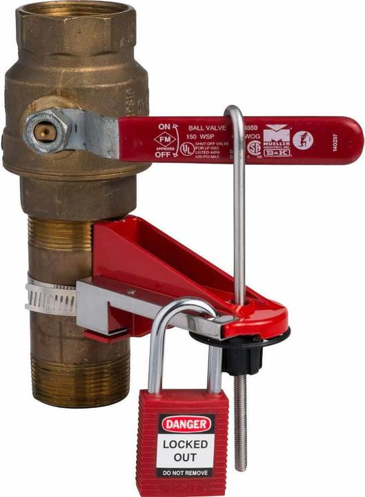 Immagine prodotto Brady Serratura di sicurezza con grillo in acciaio, rosso, altezza grillo 38 mm, diametro grillo 6,5 mm