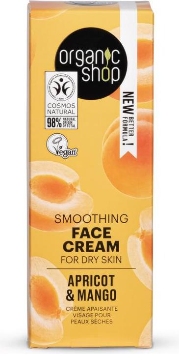 Image du produit Organic Shop Crème légère quotidienne pour le visage, peau sèche, abricot et mangue (50 ml) (50 ml, Crème de jour)