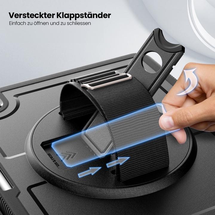 Immagine prodotto RPD iPad Pro 11” 5. Gen. (M4, 2024) - - HEX-S FE, Rugged TPU Case mit Handstrap, schwarz (iPad Pro 11 2024 (5a generazione))