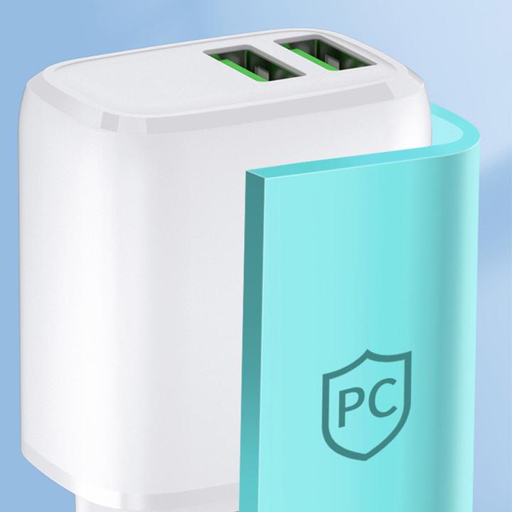 Actual product image Wozinsky CUWCW 2.4A 2 x USB-A wall charger - white (30 W, 2 ports)