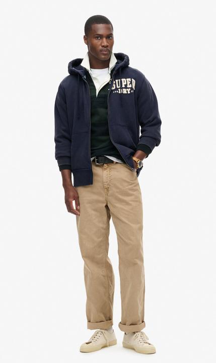 Immagine prodotto Superdry Giacca felpata Casual Vestibilità comoda Felpa con cappuccio atletica vintage con zip (L)