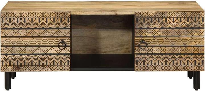 Image du produit VidaXL Table basse Table d'appoint Table de salon Noir Bois de manguier brut (100 x 54 x 40 cm)