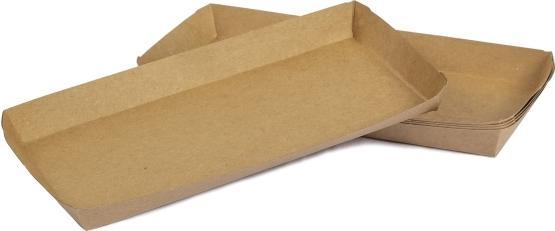 Actual product image Antalis Pølsebakke w/square brun 200x90x20mm 100pcs/pak - (100 pcs.) (100 x)