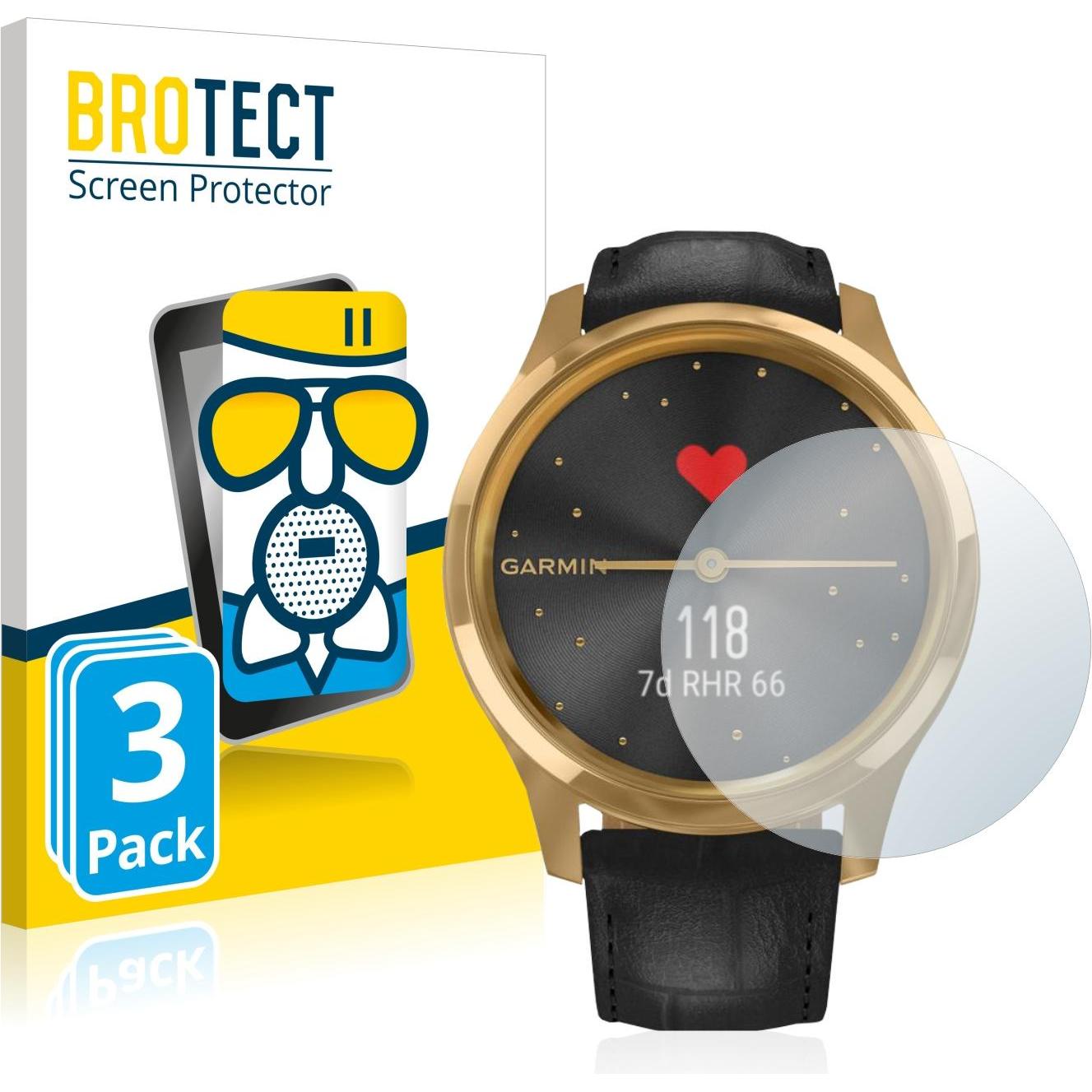 BROTECT AirGlass Panzerglasfolie Matt, Smartwatch Schutzfolie, Grau