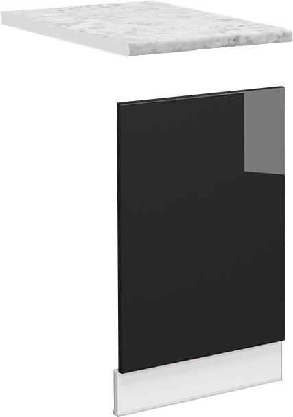 Marble-Weiss, Schwarz Eiche hochglanz, Weiss