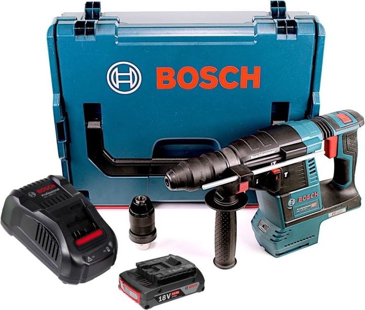 Produktbild Bosch Professional GBH 18V-26 F Akku Bohrhammer 18V 2,6J brushless SDS plus + 1x Akku 2,0Ah + Schnellladegerät +