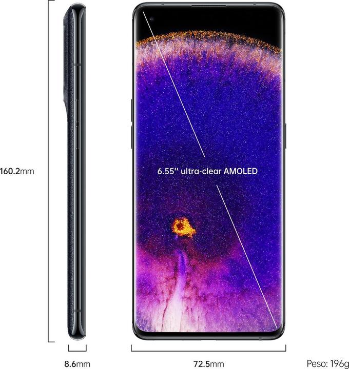 Immagine prodotto OPPO Find X5 (256 GB, Nero, 6.55", Doppia SIM, 5G)