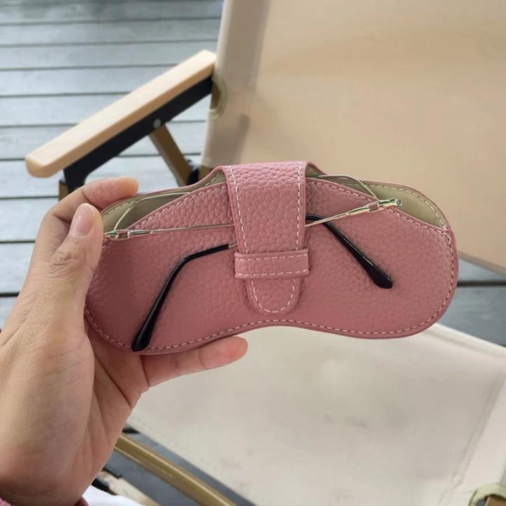 Actual product image Only-Bags.Store PU Leder tragbare Brillen Tasche Sonnenbrille Lagerung Taschen Auto Brille Schutzhülle