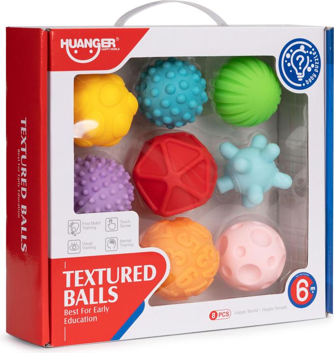 Produktbild Hunger Sensorische Bälle, pädagogische Gummibälle, 8er-Set