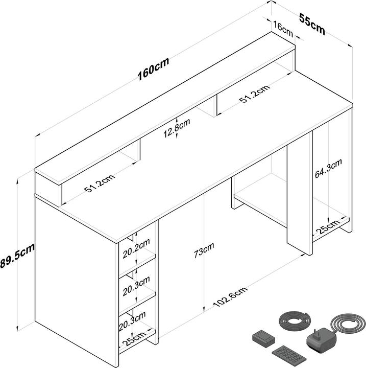 Produktbild Skye Decor HA123 (160 x 55 x 89.50 cm)