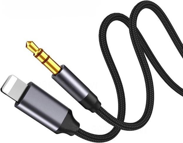 Actual product image Hermex Lightning to 3.5mm audio adapter Lightning to 3.5mm jack adapter (1 m, 3.5mm jack (AUX))