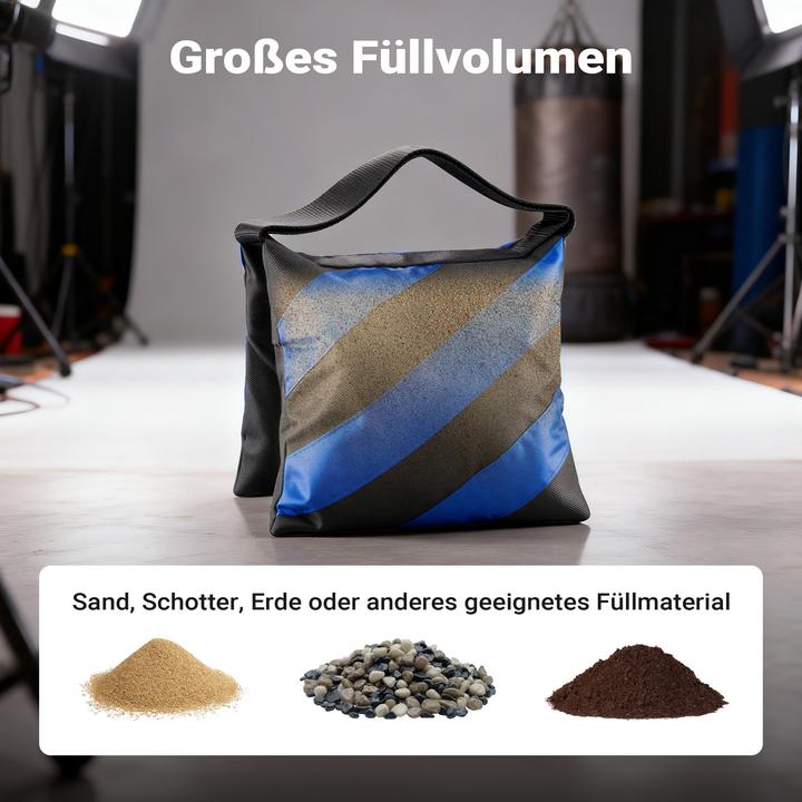 Produktbild Walimex pro WT-806 Lichtstativ + Sandsack Set befüllbar Gewichtssack Fotostativ (256 cm, 6 kg)