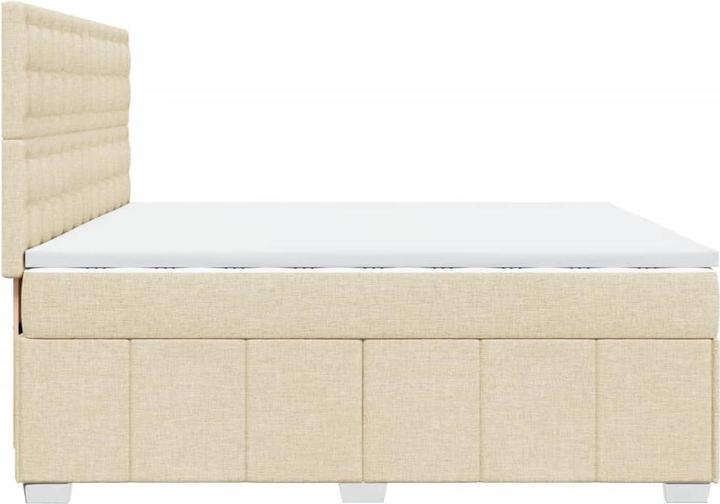 Actual product image vidaXL Bo x springbett mit Matratze 200 x 200 cm Stoff (200 x 200 cm)