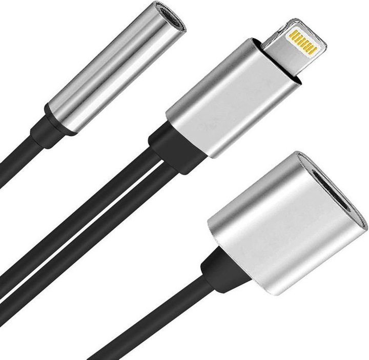 Produktbild Hermex Lightning Audio + Ladeadapter Lightning zu 3.5mm Kopfhörer + Ladekabel (Lightning, 3.5mm Klinke)