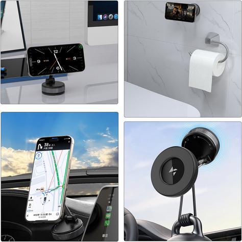 Actual product image Wozinsky WUSM-01 Magnetische Autohalterung für Armaturenbrett/Windschutzscheibe - Schwarz