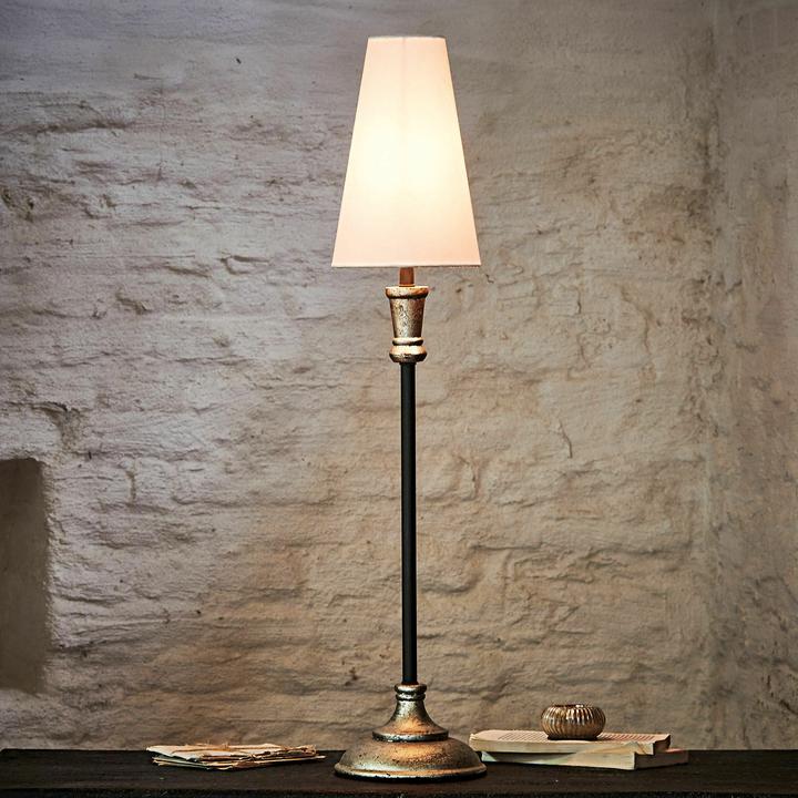Produktbild Loberon Tischlampe 2er Set Obsonville gold/schwarz/creme (E27)