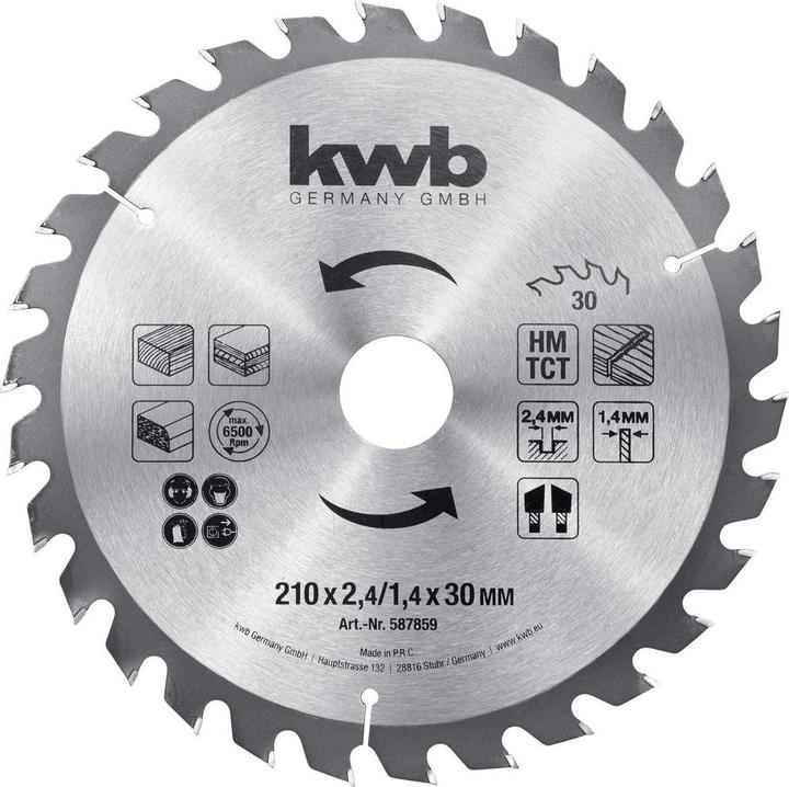 kwb 587859 Cirkelzaagblad 210 x 30 mm 1 st.