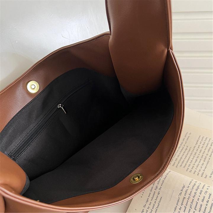 Actual product image Only-Bags.Store Vintage leather student class shoulder bag, commuter tote bag, large capacity shoulder bag