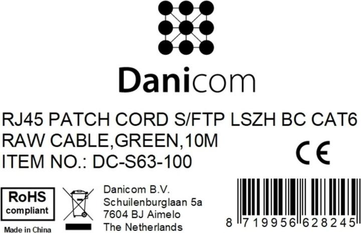 Produktbild Dsit CAT 6 Netzwerkkabel LSOH (S/FTP, CAT6, 10 m)