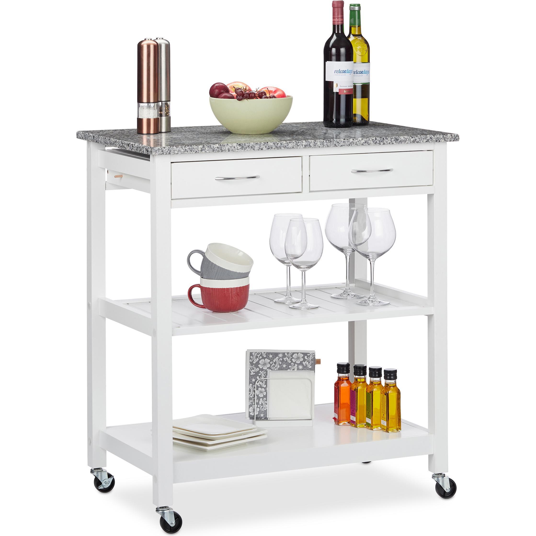 Relaxdays, Servierwagen, Küchenwagen